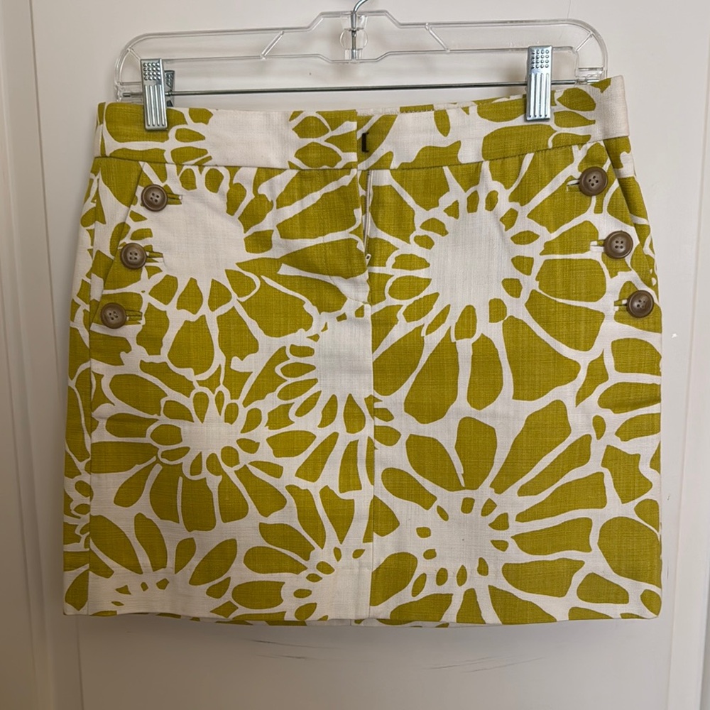 Floral Green and Cream Skirt